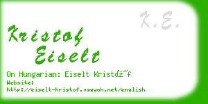 kristof eiselt business card